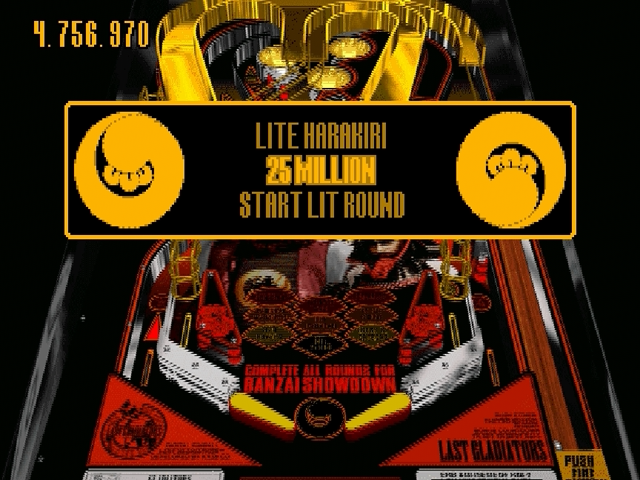 Last Gladiators Digital Pinball screenshot 3 for Sega Saturn